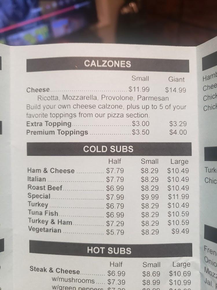 Yanni's Pizza Menu image 1